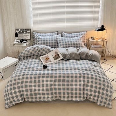 北欧风全棉简约床单被套床笠