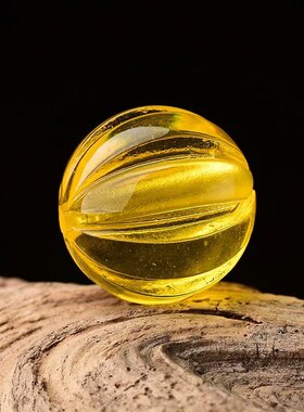 天然琥珀蜜蜡金珀南瓜珠散珠子血泊单珠串珠子隔珠耳坠文玩配饰品