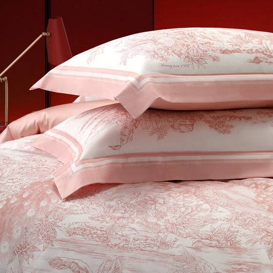 Mercury Home Textiles Long Staple Cotton Satin Wedding Four-piece Set