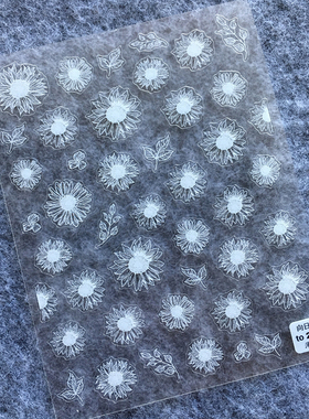 新工艺TOMONI薄黑色半透美甲贴纸