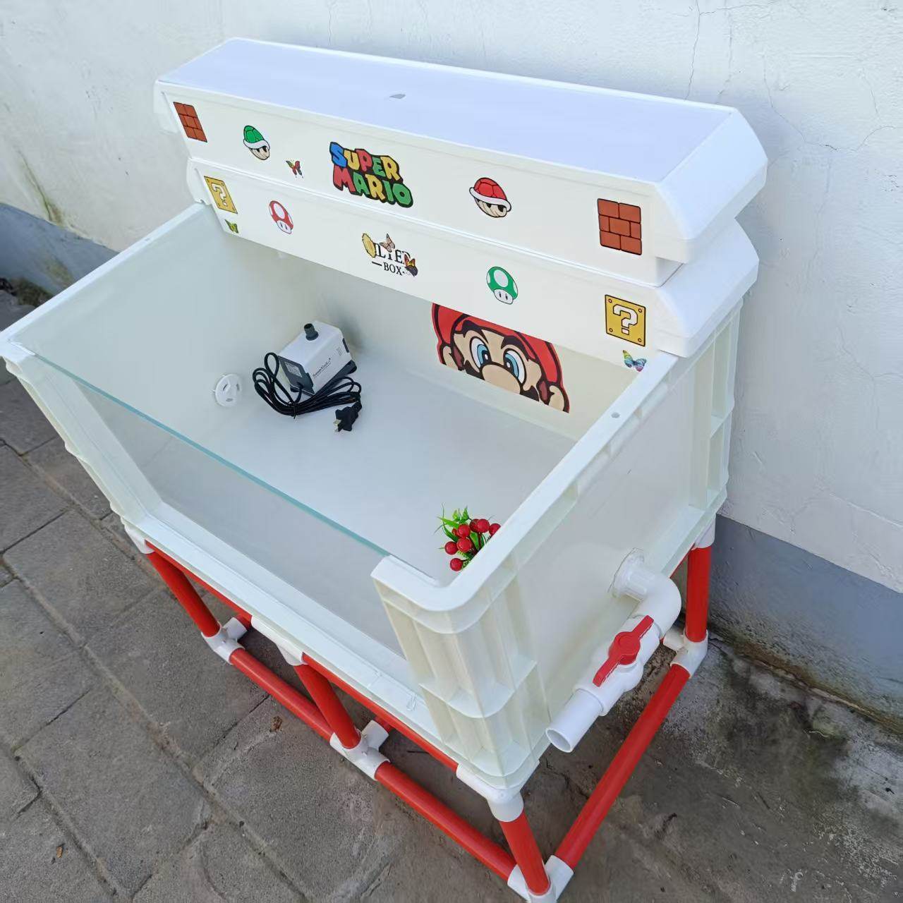 新款横版带侧排玻璃到顶可视周转箱龟缸乌龟缸家用龟缸乌龟专用缸,淘宝优惠券,粉丝福利购,淘宝优惠卷