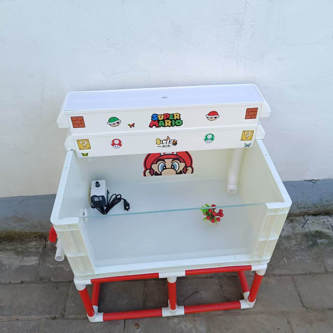 新款横版带侧排玻璃到顶可视周转箱龟缸乌龟缸家用龟缸乌龟专用缸,淘宝优惠券,粉丝福利购,淘宝优惠卷