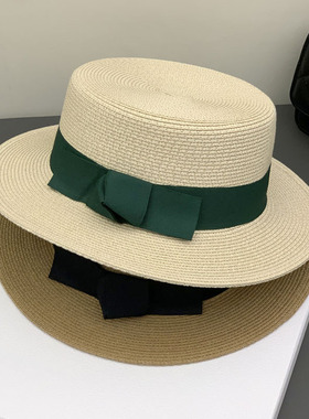 草帽出游拍照日系女性夏季平顶帽