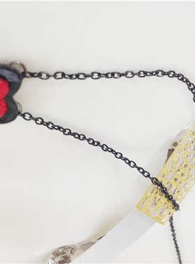 红色爱心韩国进口独特风细链