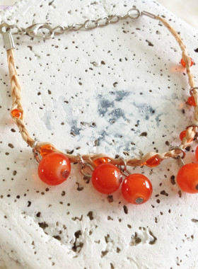 糖果色通透浪漫唯美风玻璃手链