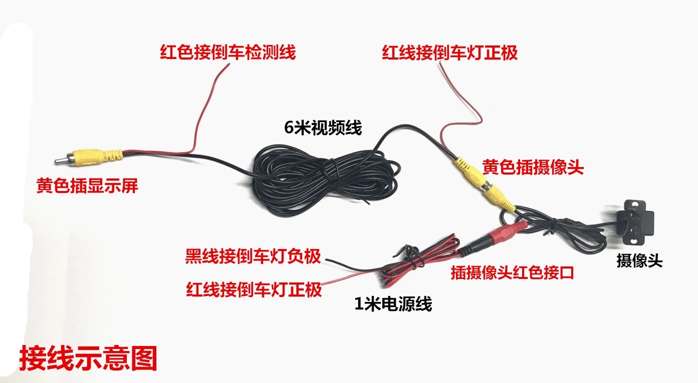 通用汽车载导航CCD倒车影像超高清夜视打孔AHD后置尾视防水摄像头-图2