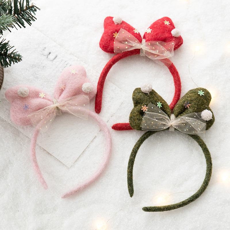 诺琪 森系女范圣诞鹿角发夹头饰儿童成人麋鹿头扣圣诞节礼物头箍 - 图2