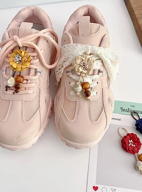 挂饰女鞋服包包配件复古流苏鞋花鞋扣包挂手机挂手工编织跨境新款