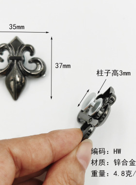 朋克铆钉高级哥特骷髅金属crocs洞洞鞋鞋花鞋扣diy男小众十字架