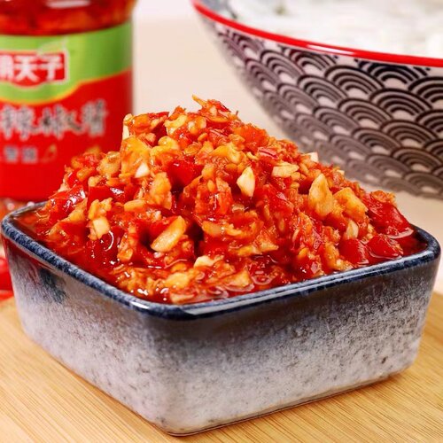 韶关特产朝天子香蒜辣椒酱200g 指天椒朝天椒蒜蓉辣椒开胃下饭菜 - 图1