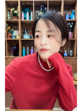 26新款衣服链接  A6753柔美风半高领打底衫