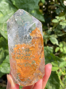 天然幽灵摆件黄幽灵彩幽灵摆件