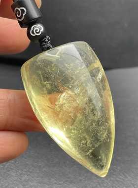 礼物男女款黄水晶吊坠原石
