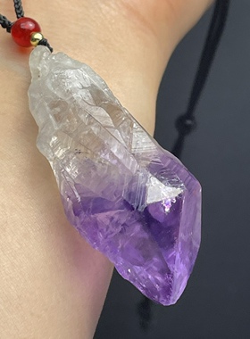 原石吊坠权杖权杖饰品紫水晶