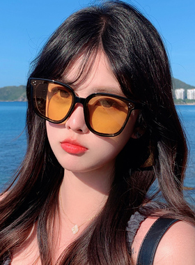 防紫外线防晒圆形墨镜时尚潮流女