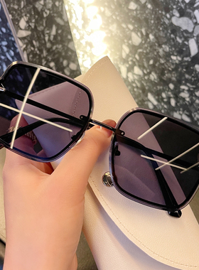 紫框女ins风个性防晒太阳眼镜