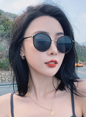 圆脸显瘦复古风偏光韩版太阳镜