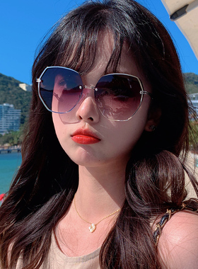 防紫外线防晒圆形墨镜时尚潮流女