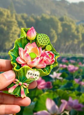 家荷万事兴荷花磁吸冰箱贴