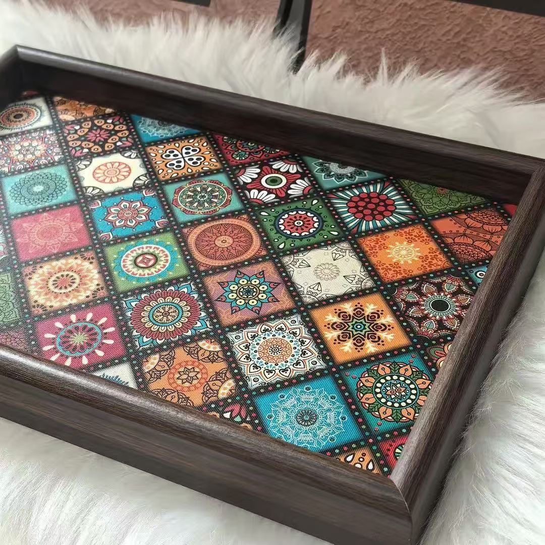 波西米亚风摆件托盘玄关客厅创意置物盘珠宝首饰零食家用收纳盘,淘宝优惠券,粉丝福利购,淘宝优惠卷