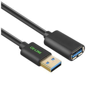 CE-LINK USB3.0延长线公对母 双头移动硬盘盒高速传输数据线 连接