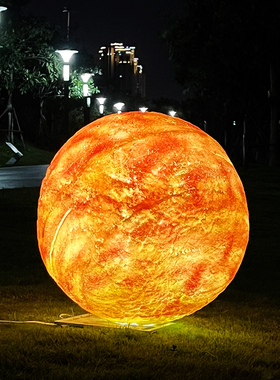 太阳系九大行星月球雕塑火星发光地球摆件科技展大型商场草坪装饰
