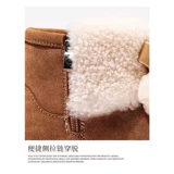 Детские удерживающие тепло короткие сапоги, зимние ботинки для мальчиков, из натуральной кожи, подходит для подростков