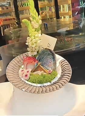 刺身装饰品海鲜姿造背景盘