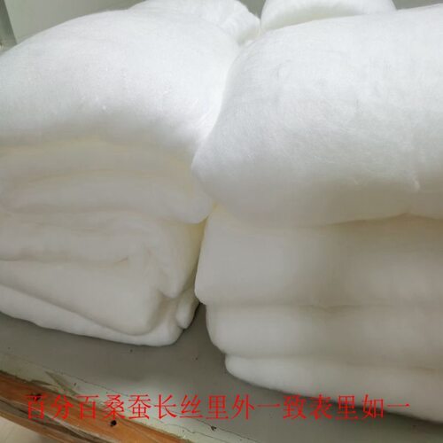 桐乡100%蚕丝被春秋被子母被冬被柞蚕丝裸胎机制双宫桑蚕丝原料 - 图0