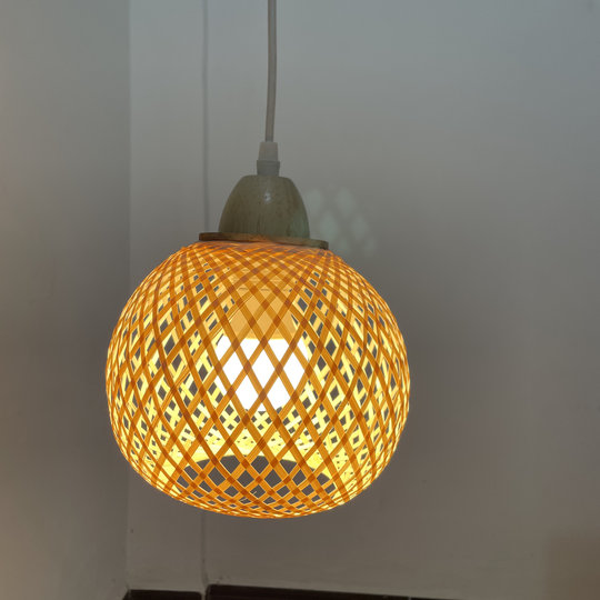 Пеньковая веревка с выключателем, напольный подвесной светильник из бамбукового плетения