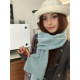 High-end raccoon fleece blended wool scarf for women