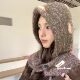 Niche retro woolen hat with large head circumference knitted mixed thread