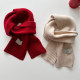 Pure wool red small scarf for women 2023 new style