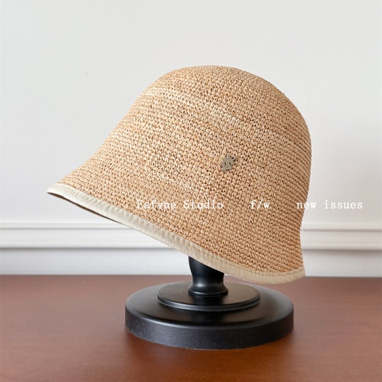 Breathable sun protection high-end raffia hat natural seaside