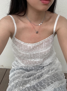 双层星星叠戴项链日韩少女