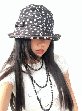 可爱碎花夏天遮阳帽透气防晒太阳帽女防紫外线渔夫帽帽子女夏天