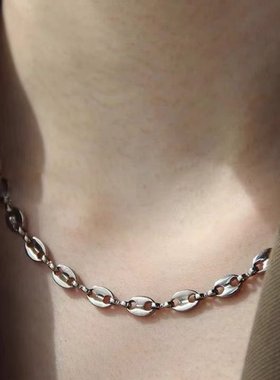 欧美极简花器毛衣链大牌明星同款艺术花瓶项链吊坠高级复古法式