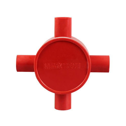 16/20PVC线管红色盒 圆三通 三叉20四通圆接线盒 分线盒 白司令箱 - 图3