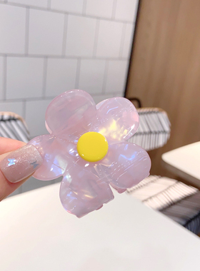 日系设计师原创花朵醋酸抓夹