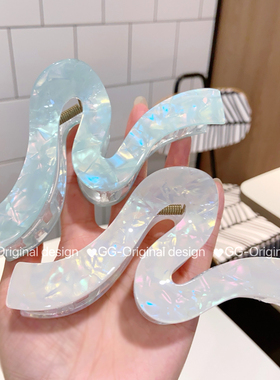 人鱼姬梦幻白色鲨鱼夹抓夹