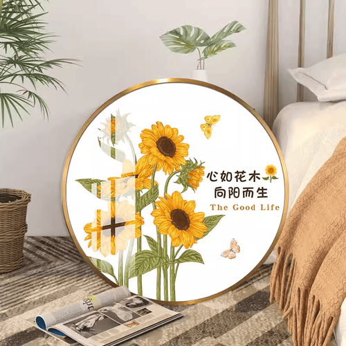 向日葵十字绣2026新款线绣客厅餐厅画简约现代花卉小件手工自己绣 - 图1
