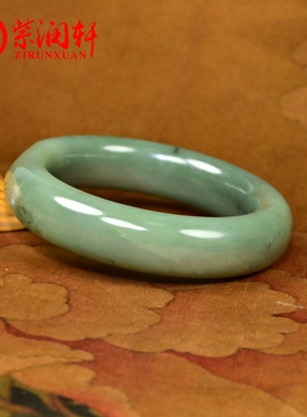 和田玉沙枣青籽料手镯飘翠洒金皮
