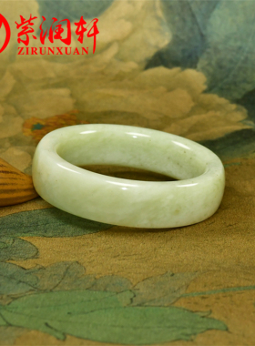 和田玉黄玉籽料手镯方条留原皮