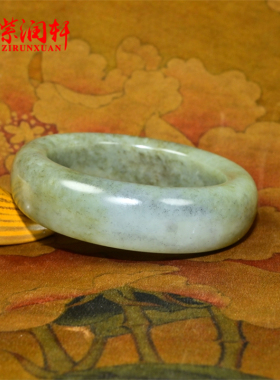 和田玉籽料手镯糖青白玉飘水草花