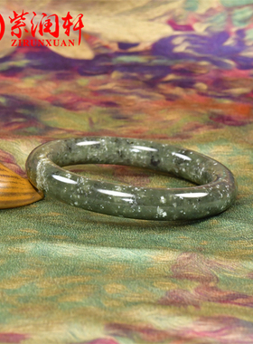 和田玉聚枣红皮青玉籽料手镯