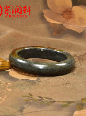 和田玉糖沁青花籽料手镯