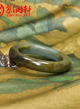 和田玉手镯籽料糖青白聚黑皮肥厚