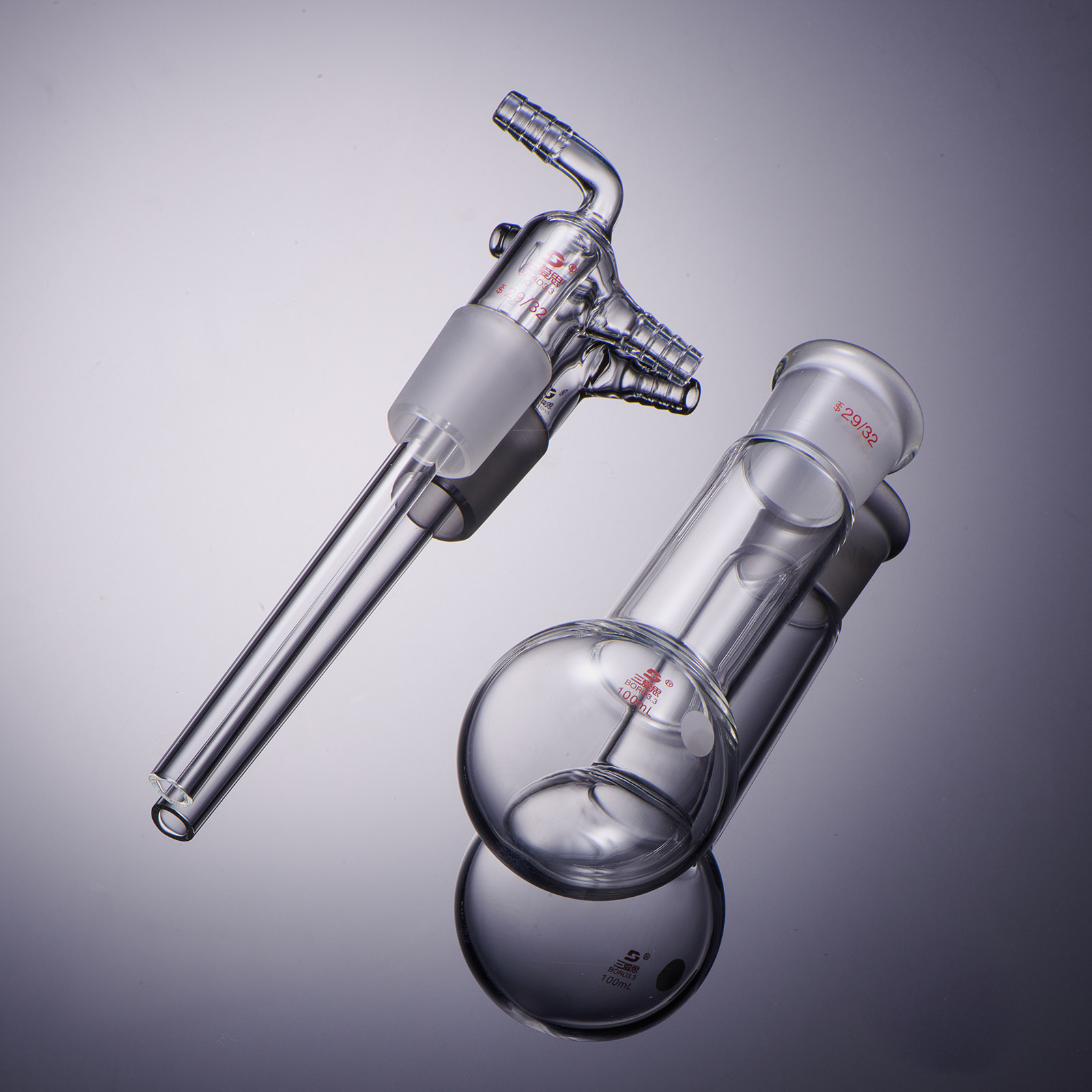 三爱思冷肼阱一体式直形球型具磨口液氮用高硼玻璃硅实验耗材用品,淘宝优惠券,粉丝福利购,淘宝优惠卷