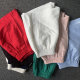Summer new shorts women's ice silk thin versatile elastic waist slit wide leg hot pants