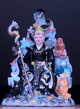 黑妈妈东北五仙黑老太供奉摆件